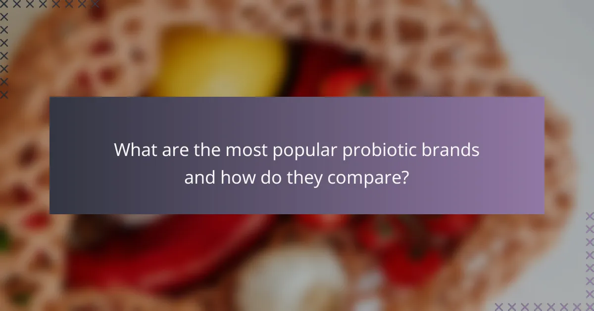 What are the most popular probiotic brands and how do they compare?